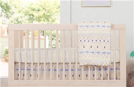 Baby Crib with Conversion Kit and Height Adjustable